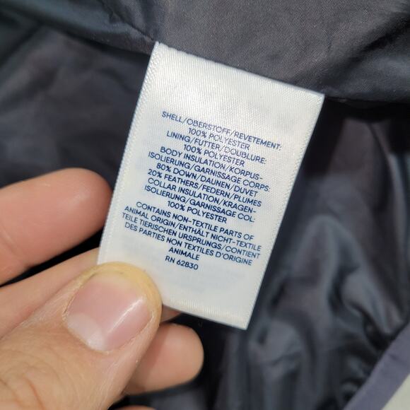 Lands End Puffer Vest Mens Sz Large Gray Goose Down Winter Cold Quilted Snow - Picture 7 of 16